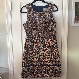 Maeve Navy and Beige Floral Mini Dress